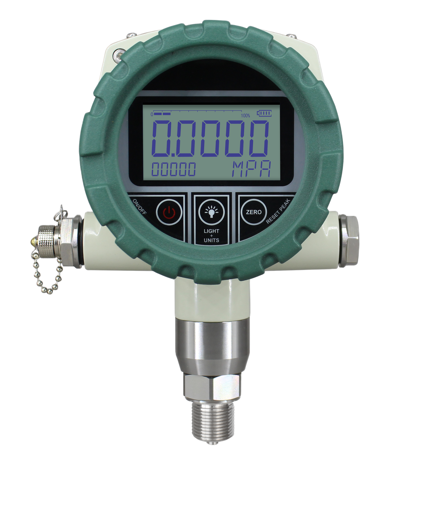 QDB118T Digital Pressure Gauge with USB Data Logger - Front View