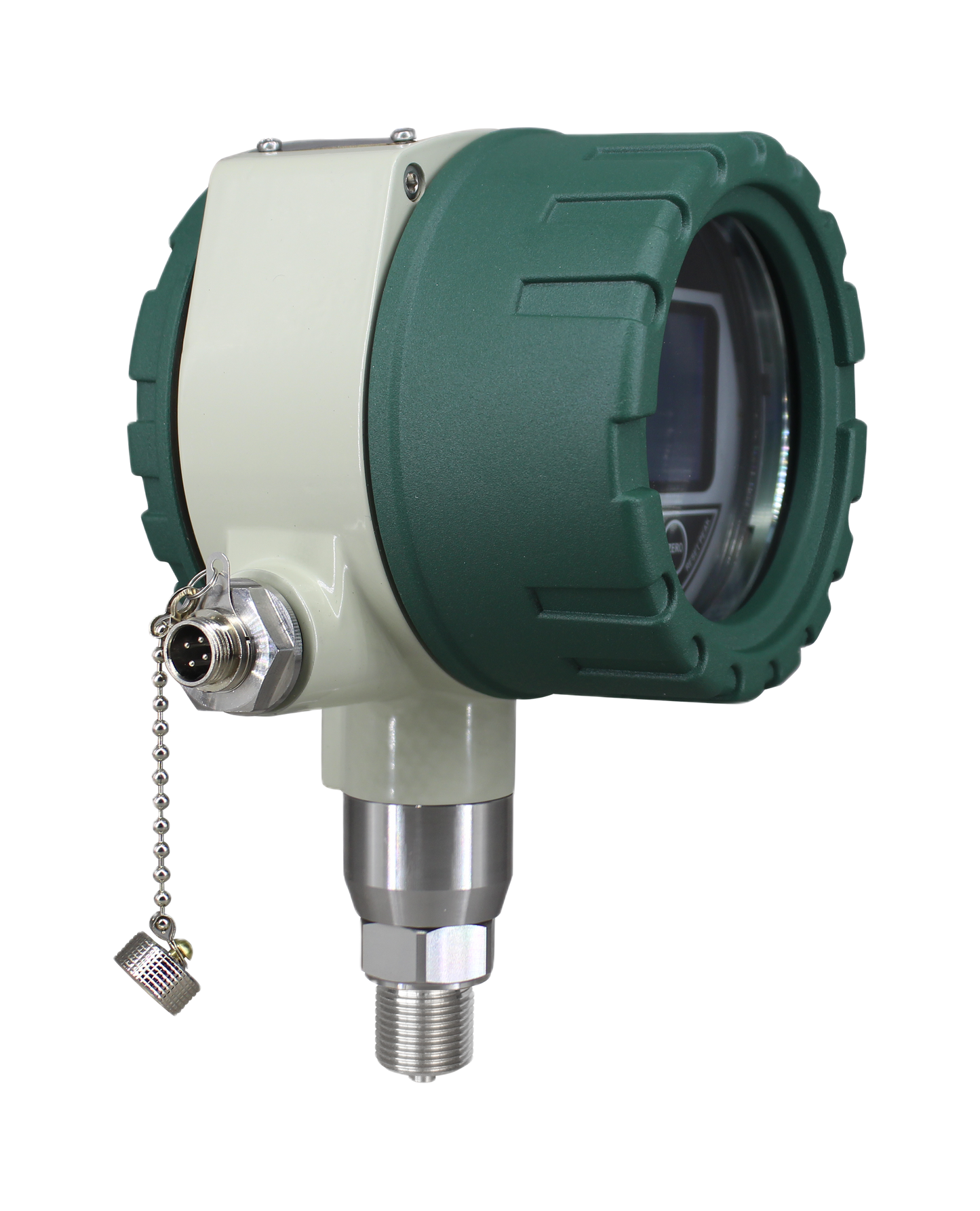 Side view of QDB118T pressure gauge with USB data logging function