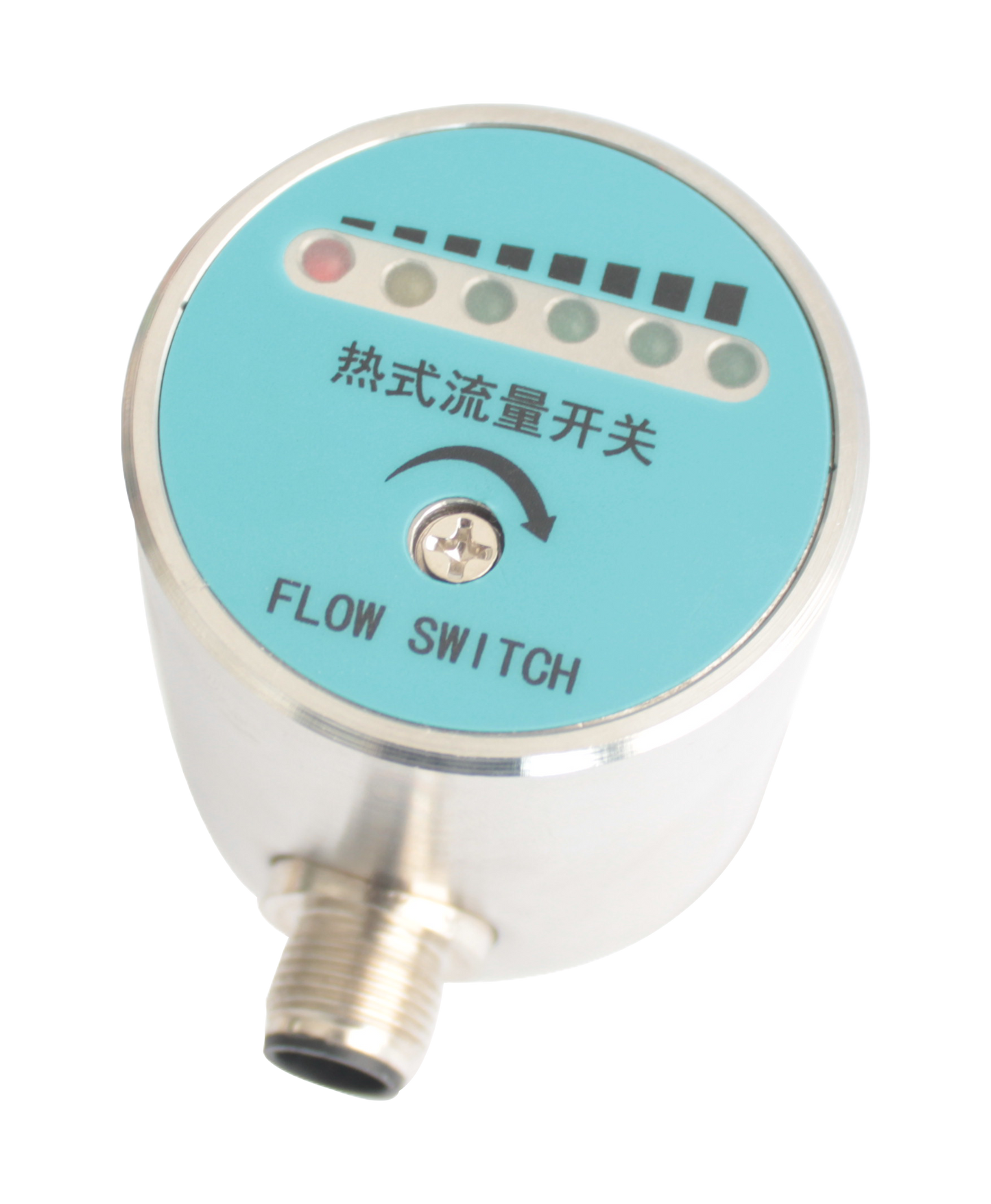 Stainless steel thermal flow switch with LED indicator – QLK400 by SV Tech Canada