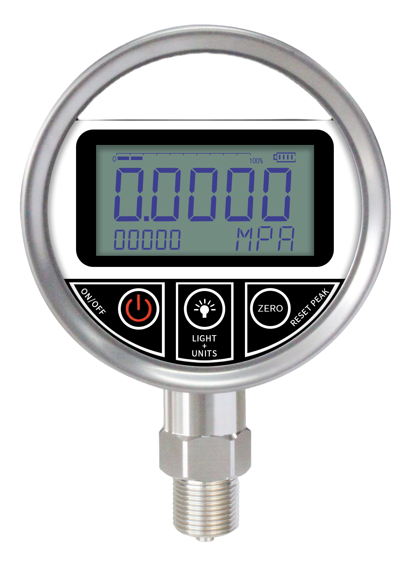 QDB118 digital pressure gauge with high-accuracy LCD display