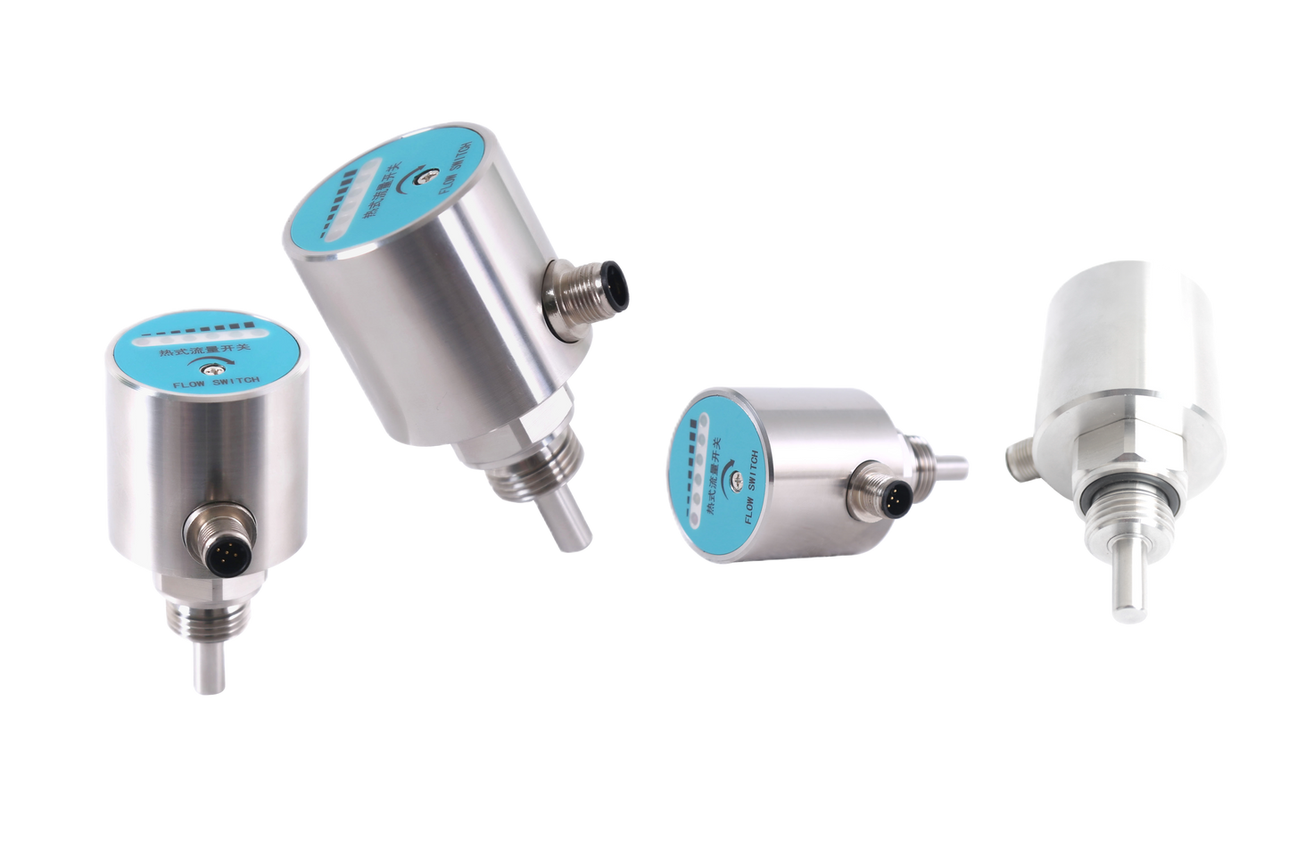Stainless steel thermal flow switch with LED indicator – QLK400 by SV Tech Canada