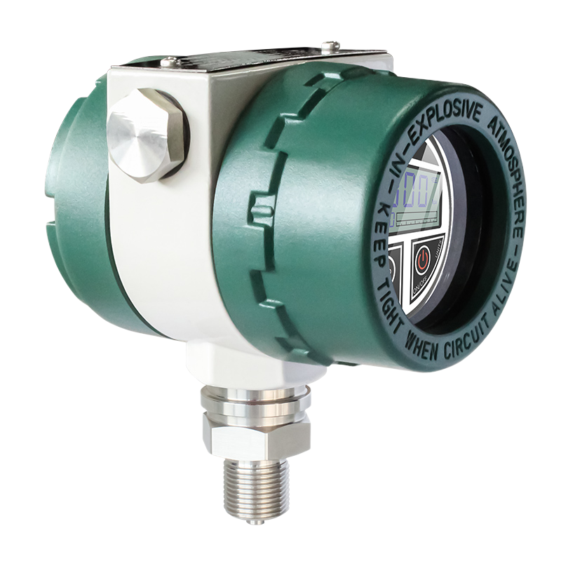 QDB109 explosion-proof pressure gauge side view with LCD