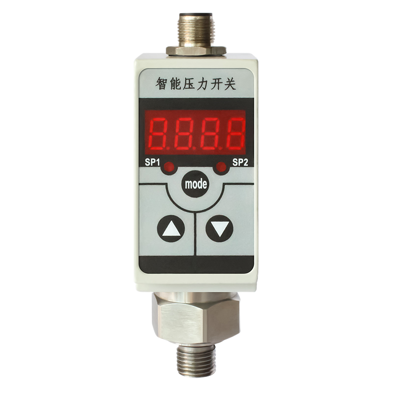 QYK102 intelligent digital pressure switch with LED display and relay output.